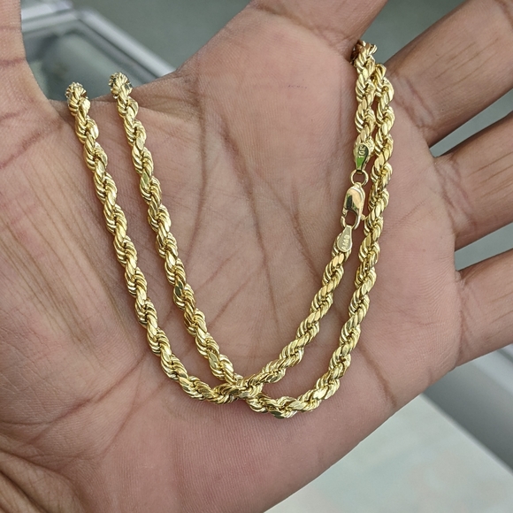 Unbrand Jewelry Kt Real Gold Rope Chain Poshmark